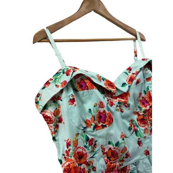 Stop Staring Marisol Swing Dress Size 18 Floral Colorful Sweetheart Rockabilly - Picture 4 of 11